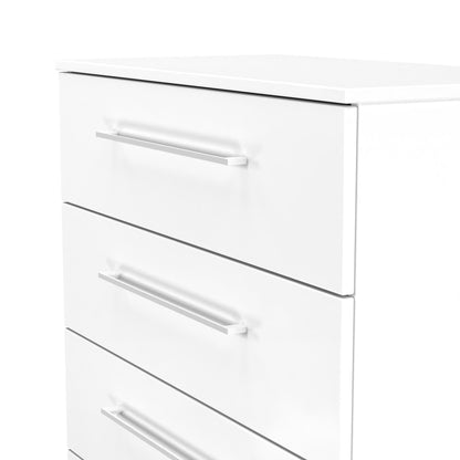 Worcester Tall Chest of Drawers White 5 Drawers 74cm