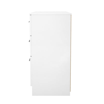 Worcester Large Chest of Drawers Black & White 6 Drawers 110cm