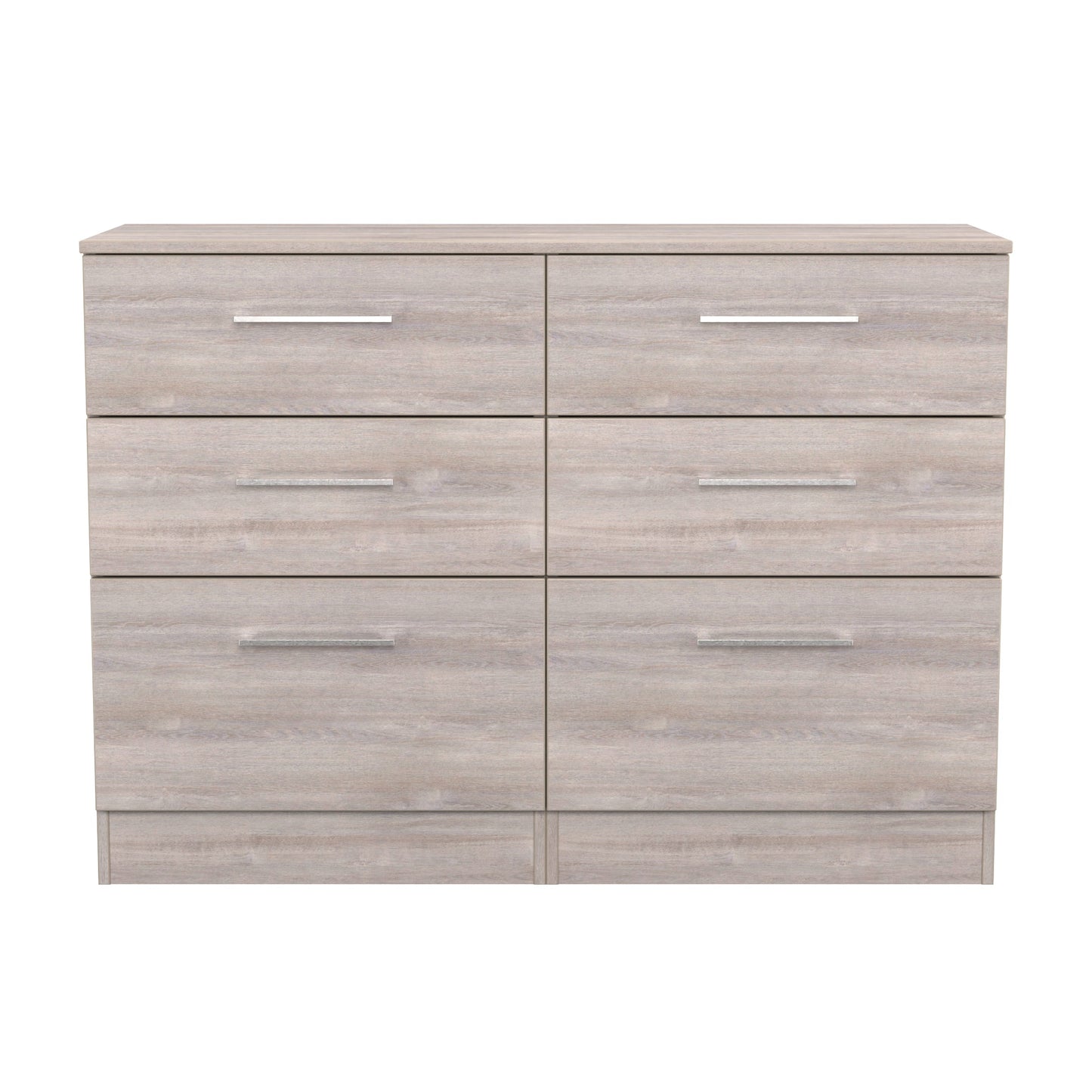Worcester Large Chest of Drawers Light Grey 6 Drawers 110cm