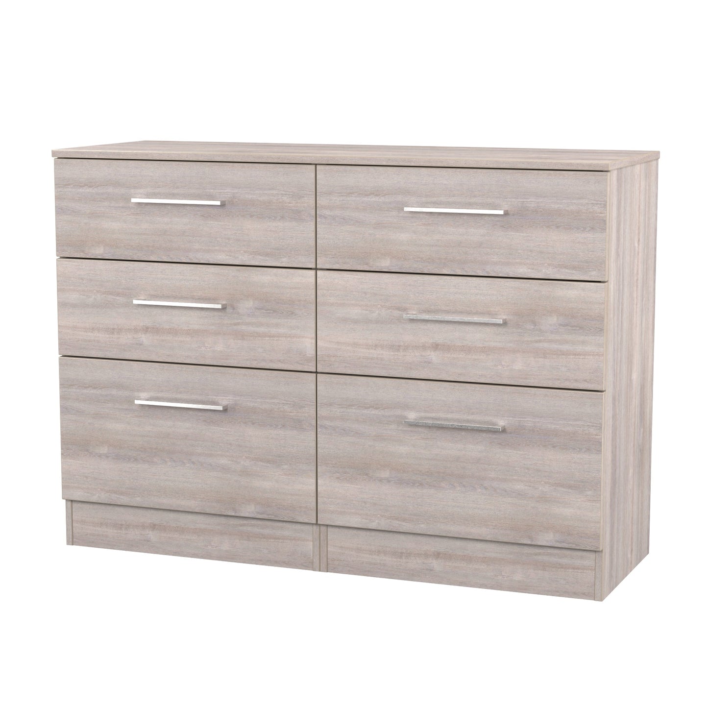 Worcester Large Chest of Drawers Light Grey 6 Drawers 110cm