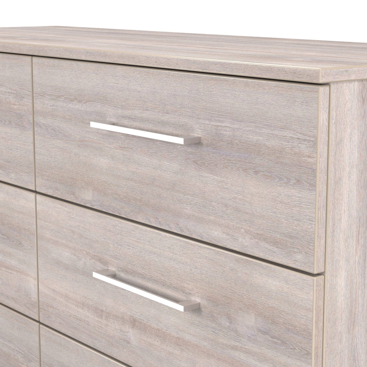 Worcester Large Chest of Drawers Light Grey 6 Drawers 110cm
