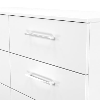 Worcester Large Chest of Drawers White 6 Drawers 110cm