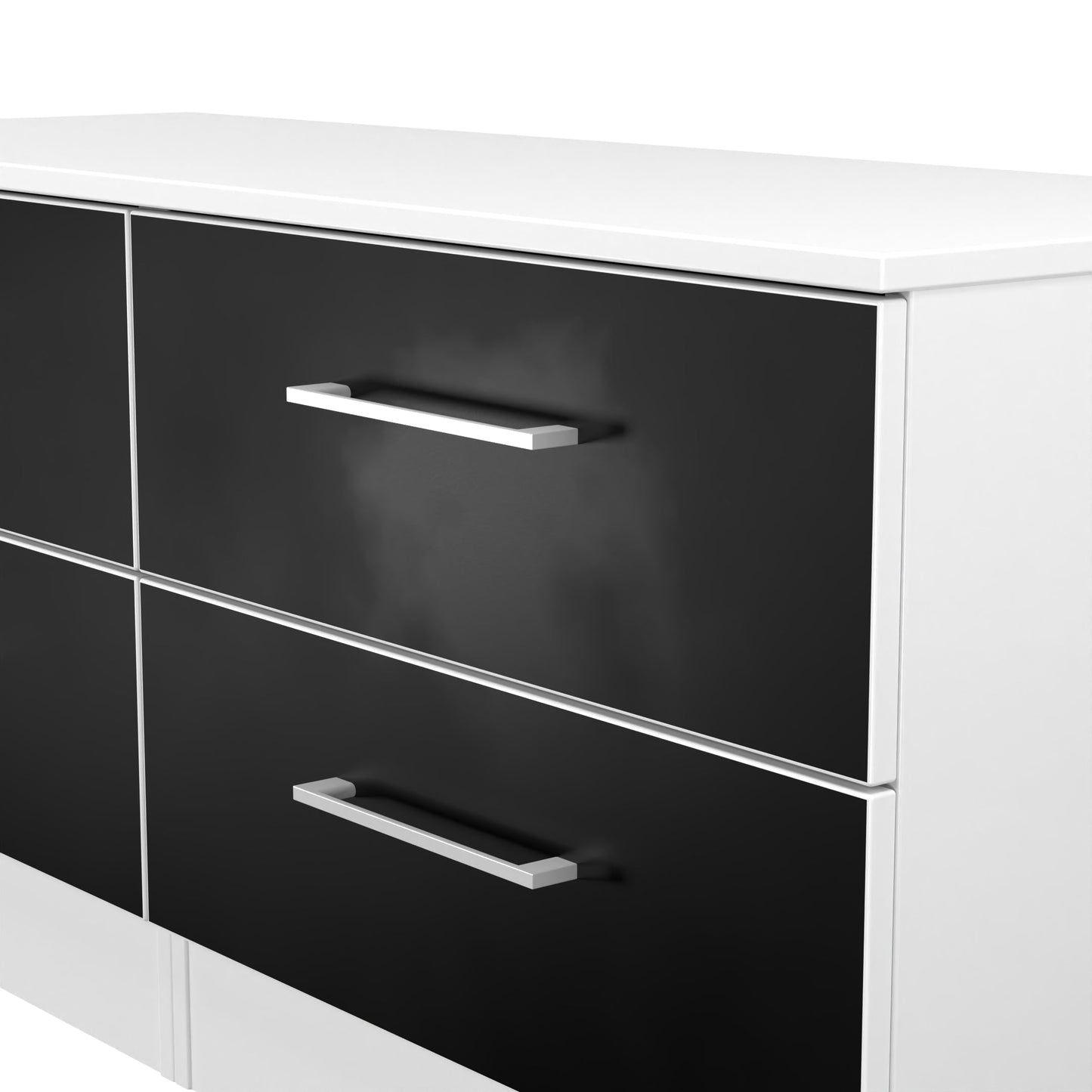 Worcester Large Chest of Drawers Black & White 4 Drawers 110cm