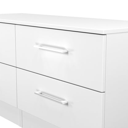 Worcester Large Chest of Drawers White 4 Drawers 110cm