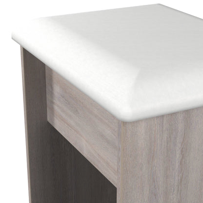 Worcester Dressing Stool Light Grey 48cm