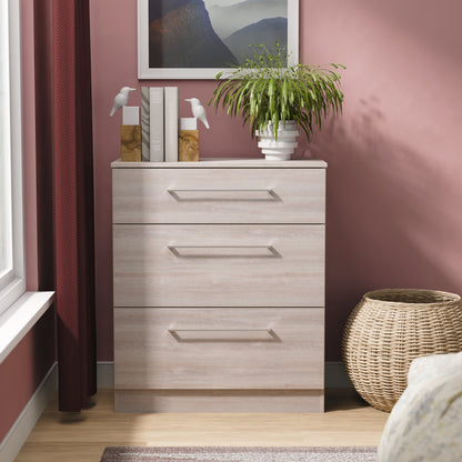 Worcester Chest of Drawers Light Grey 3 Drawers 39cm