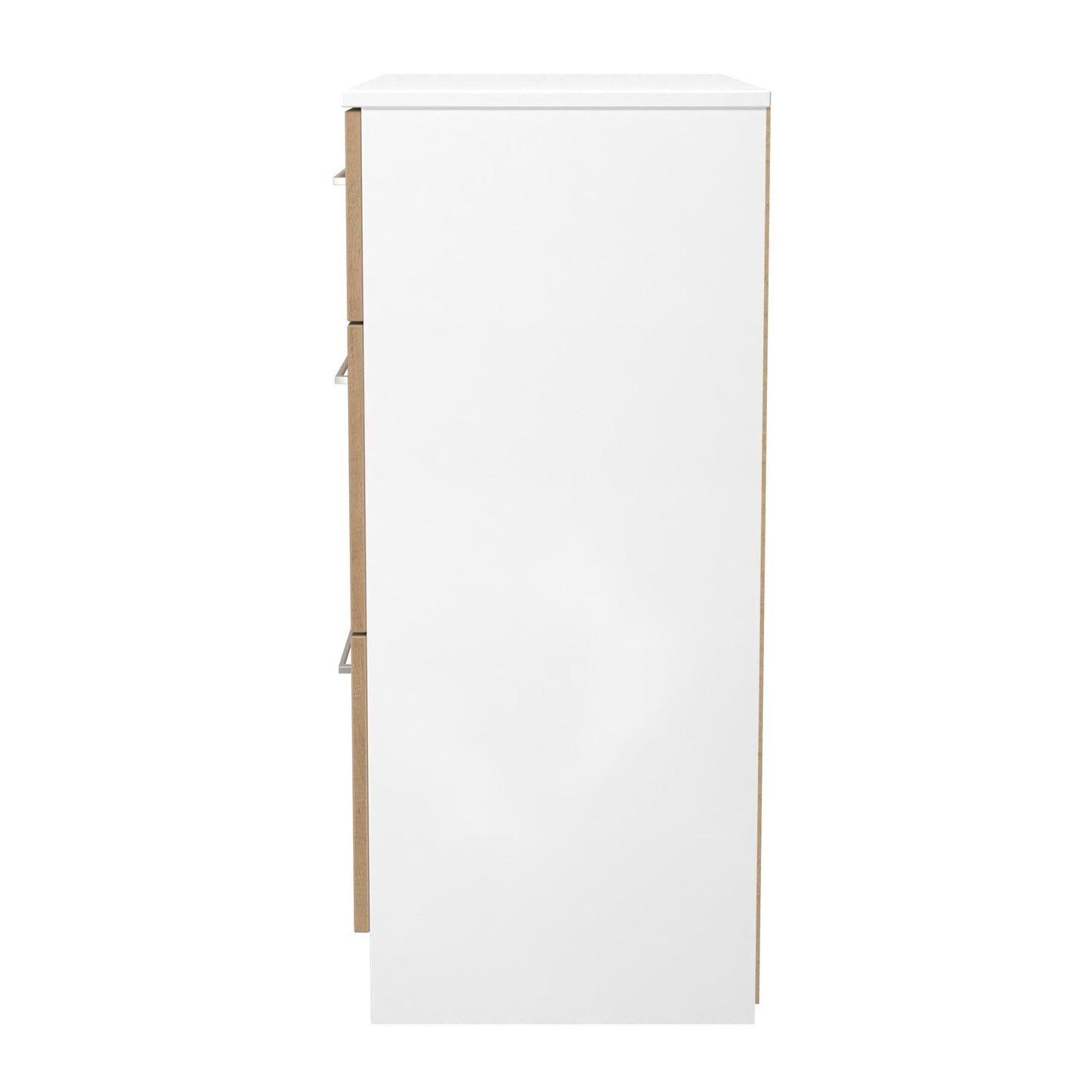 Worcester Chest of Drawers White & Light Oak 3 Drawers 39cm