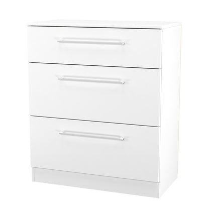 Worcester Chest of Drawers White 3 Drawers 39cm