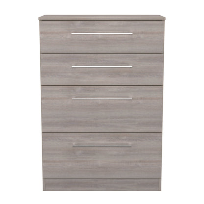 Worcester Tall Chest of Drawers Light Grey 4 Drawers 74cm