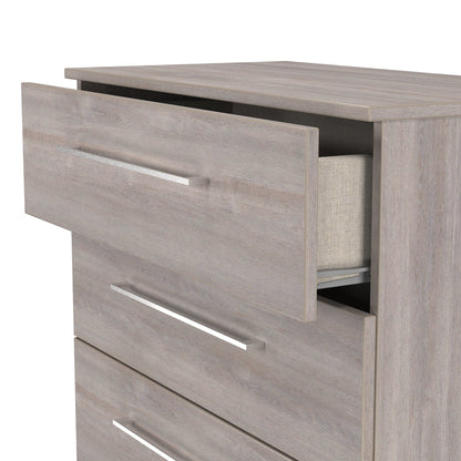 Worcester Tall Chest of Drawers Light Grey 4 Drawers 74cm