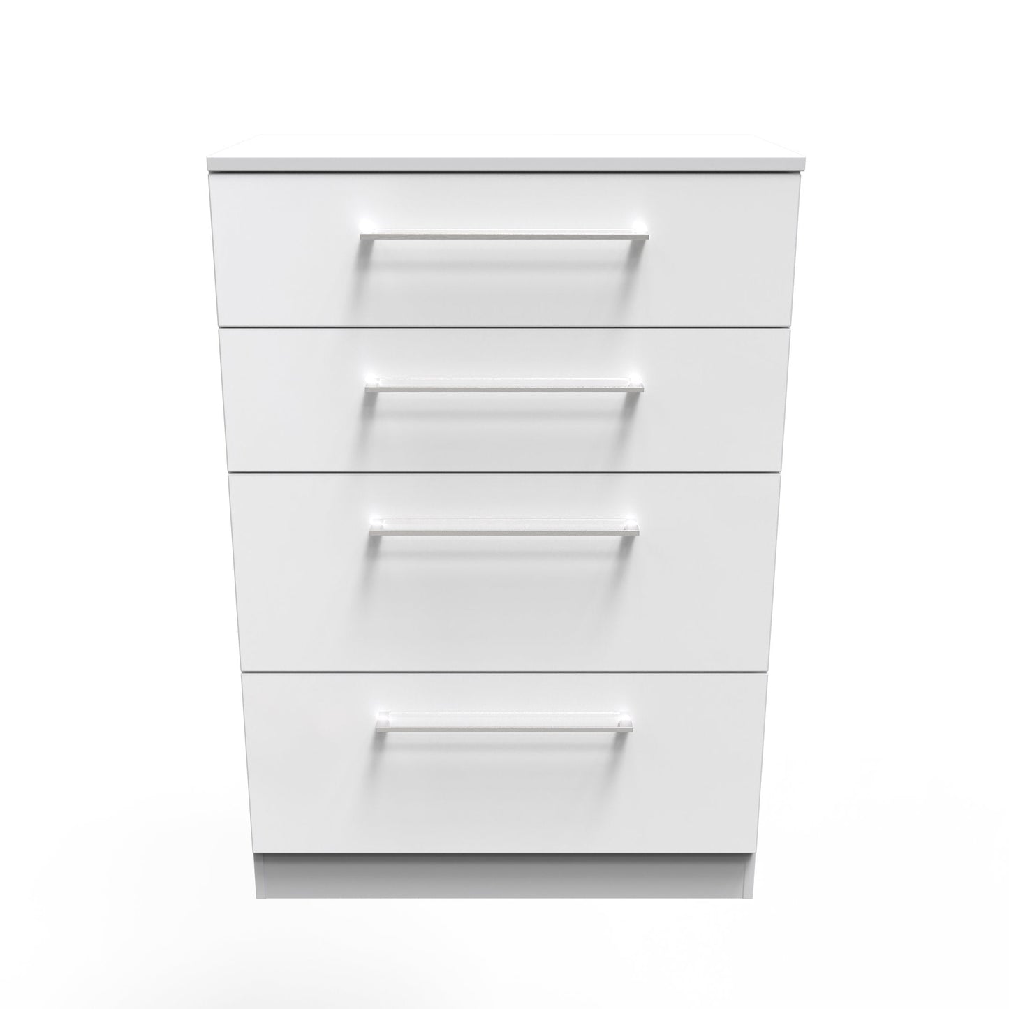 Worcester Tall Chest of Drawers White 4 Drawers 74cm