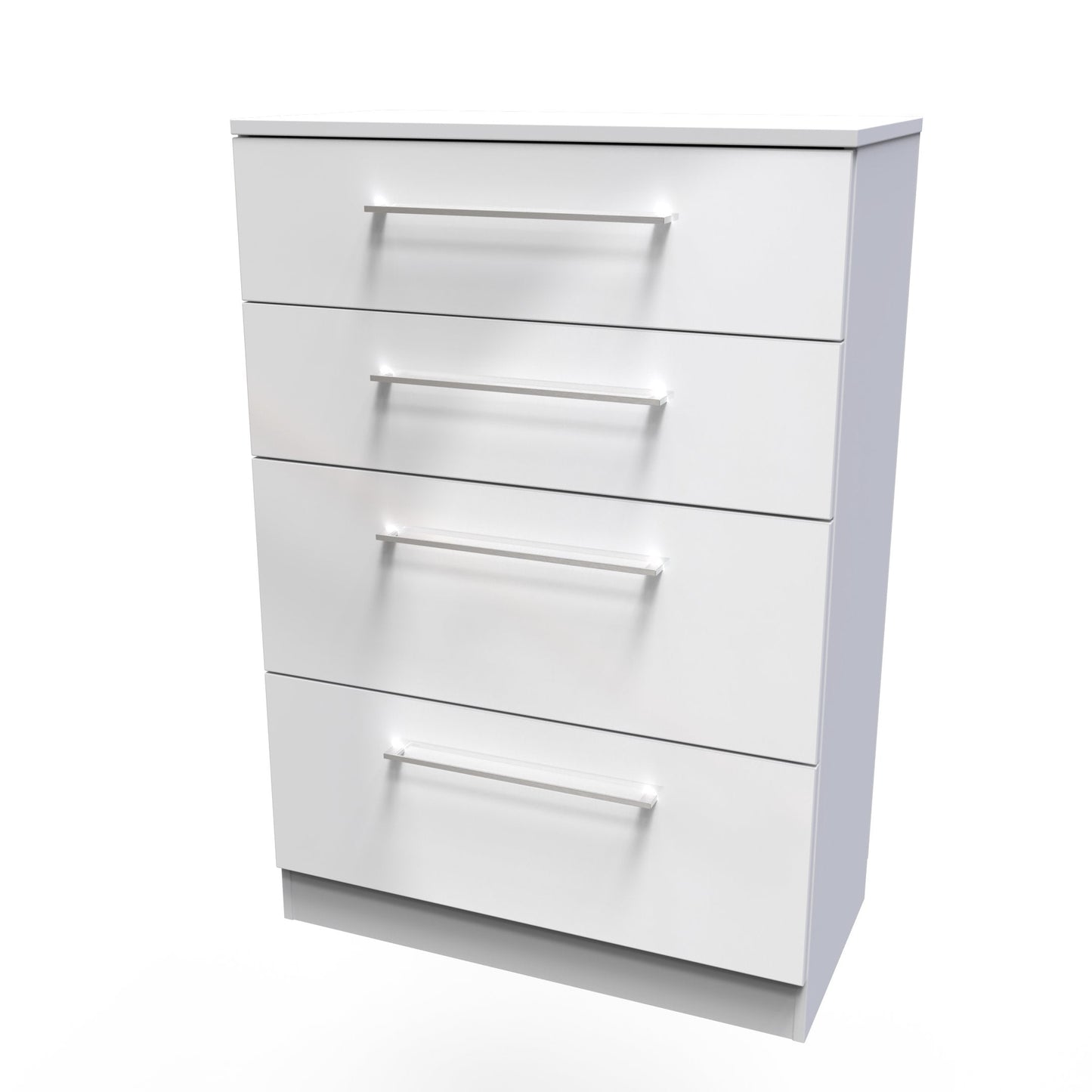 Worcester Tall Chest of Drawers White 4 Drawers 74cm