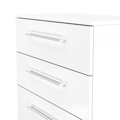 Worcester Tall Chest of Drawers White 4 Drawers 74cm