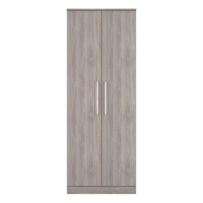 Worcester Tall Wardrobe Light Grey 2 Doors 1 Shelf 74cm