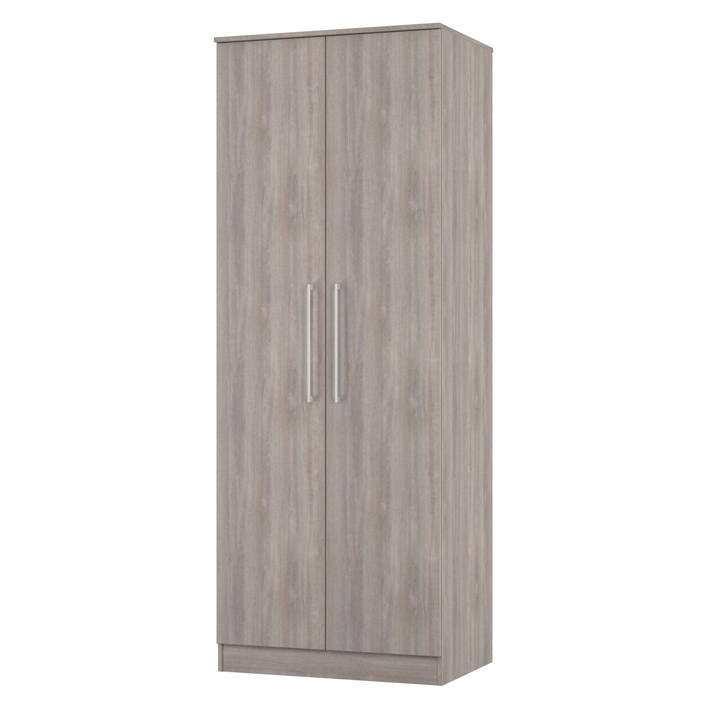 Worcester Tall Wardrobe Light Grey 2 Doors 1 Shelf 74cm