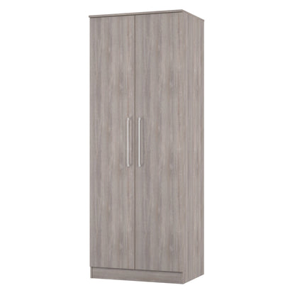 Worcester Tall Wardrobe Light Grey 2 Doors 1 Shelf 74cm