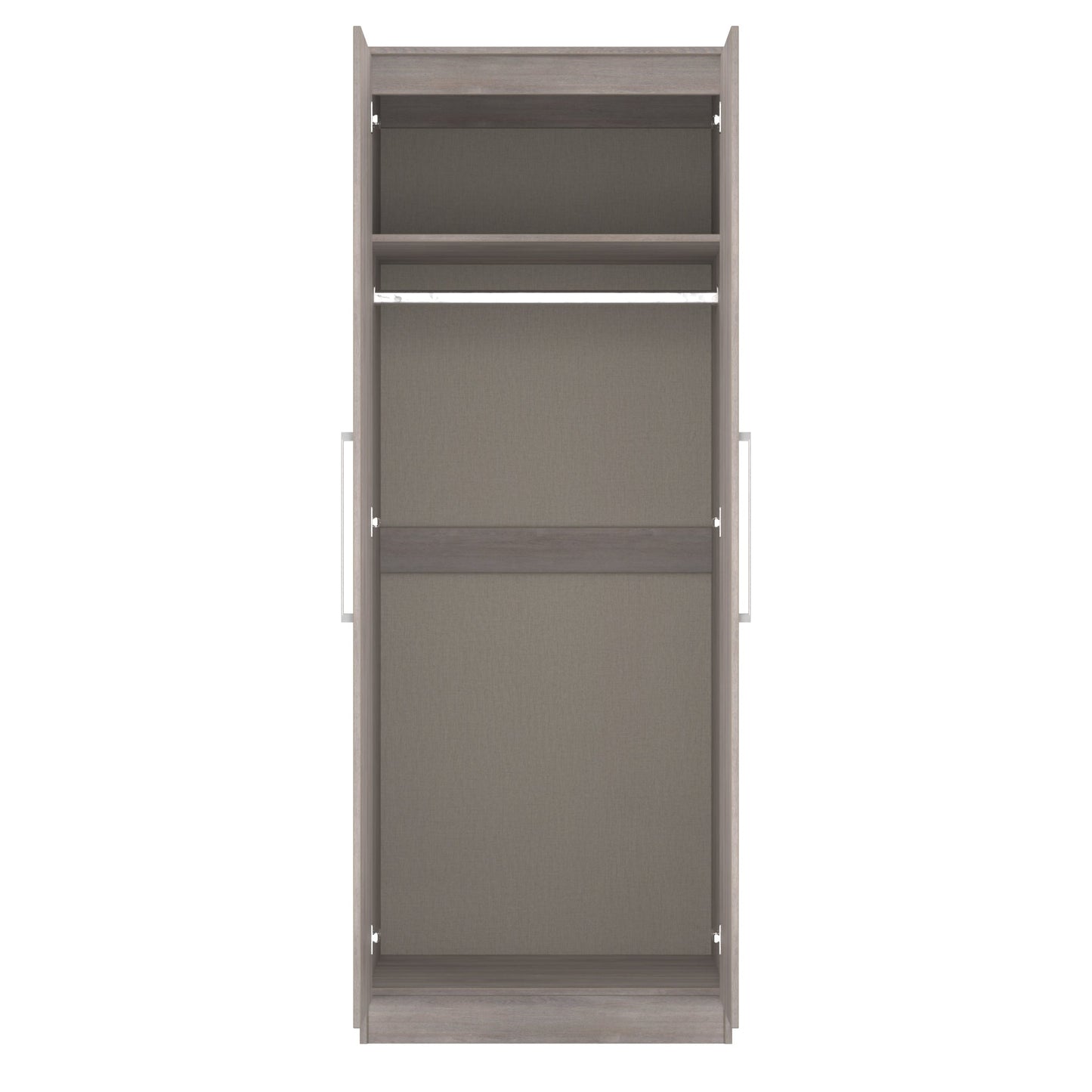 Worcester Tall Wardrobe Light Grey 2 Doors 1 Shelf 74cm
