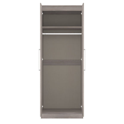 Worcester Tall Wardrobe Light Grey 2 Doors 1 Shelf 74cm