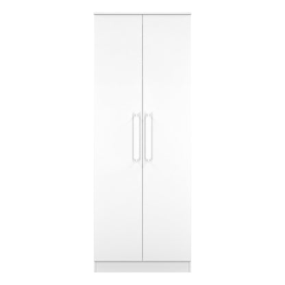 Worcester Tall Wardrobe White 2 Doors 1 Shelf 74cm