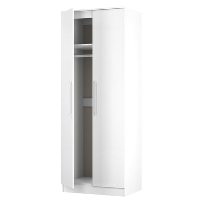 Worcester Tall Wardrobe White 2 Doors 1 Shelf 74cm