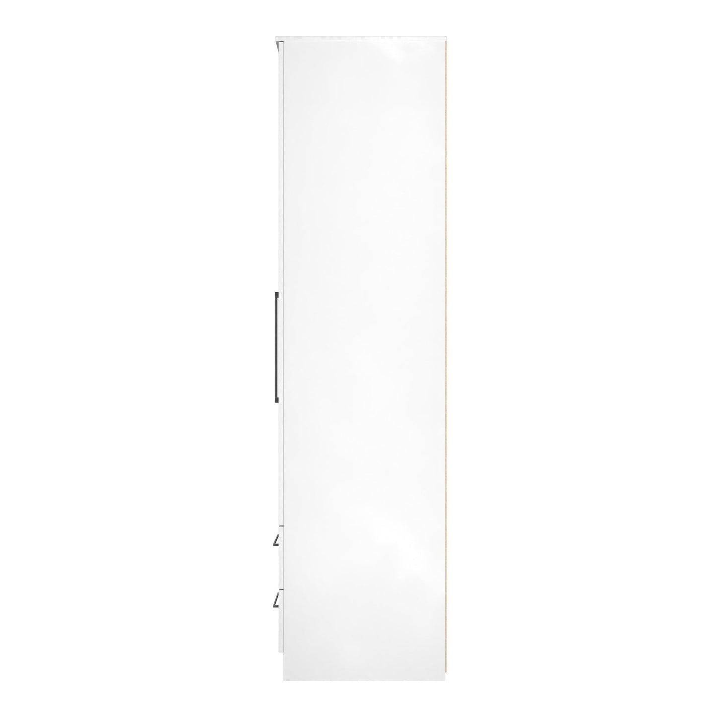 Worcester Tall Wardrobe Black & White 2 Doors 2 Drawers 74cm