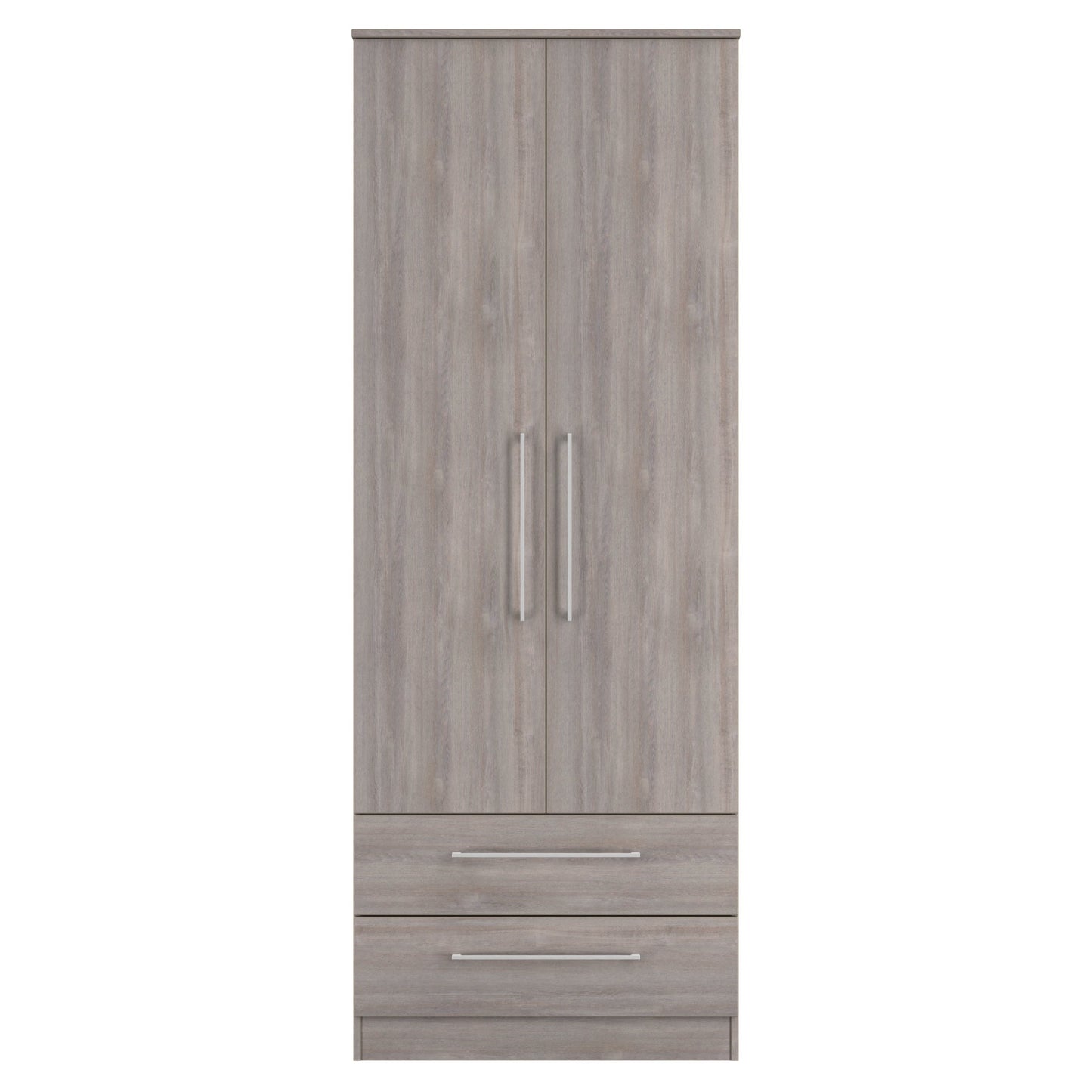 Worcester Tall Wardrobe Light Grey 2 Doors 2 Drawers 74cm