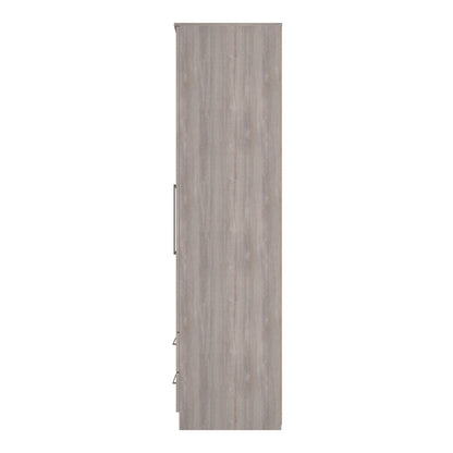 Worcester Tall Wardrobe Light Grey 2 Doors 2 Drawers 74cm
