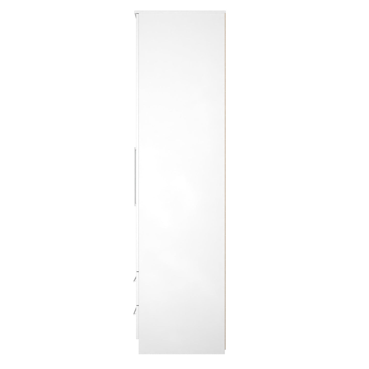 Worcester Tall Wardrobe White 2 Doors 2 Drawers 74cm