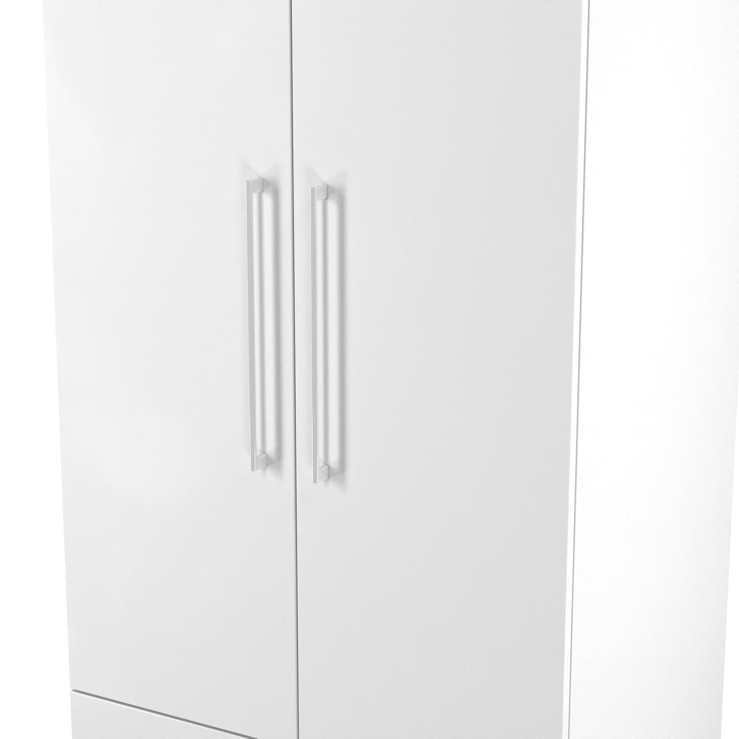 Worcester Tall Wardrobe White 2 Doors 2 Drawers 74cm