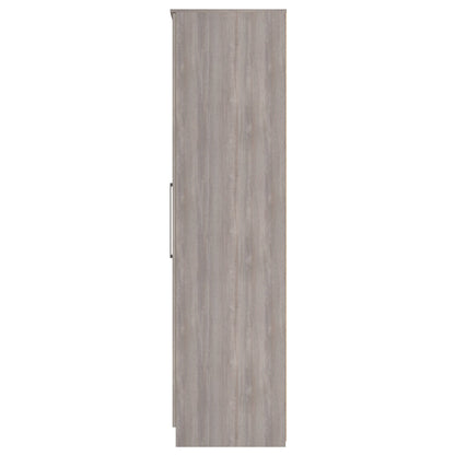 Worcester Tall Mirror Wardrobe Light Grey 2 Drawers 111cm