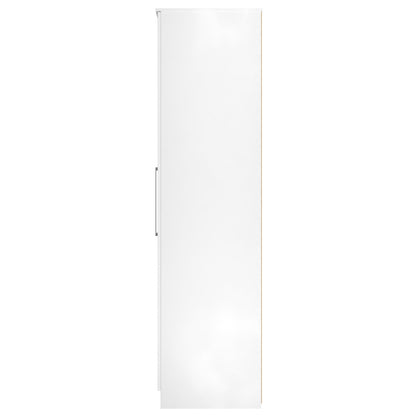 Worcester Tall Mirror Wardrobe White 2 Drawers 111cm