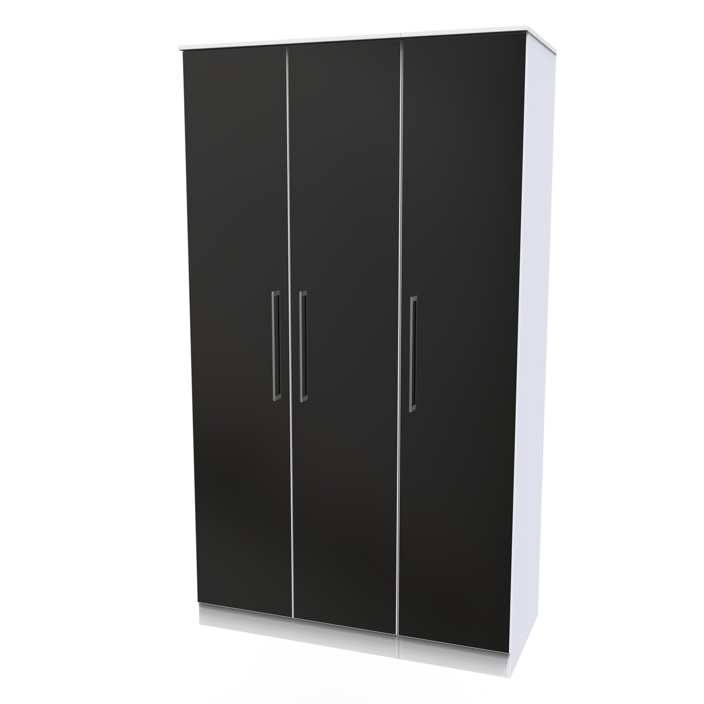 Worcester Tall Mirror Wardrobe Black & White 111cm