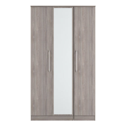 Worcester Tall Mirror Wardrobe Light Grey 111cm