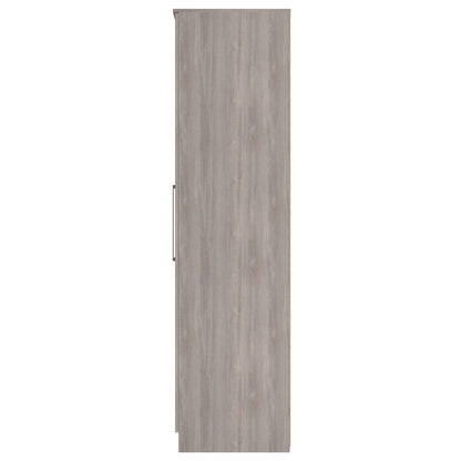 Worcester Tall Mirror Wardrobe Light Grey 111cm