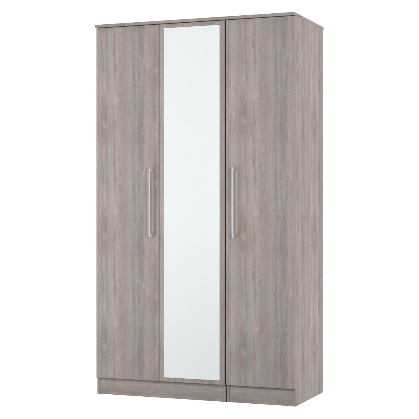Worcester Tall Mirror Wardrobe Light Grey 111cm