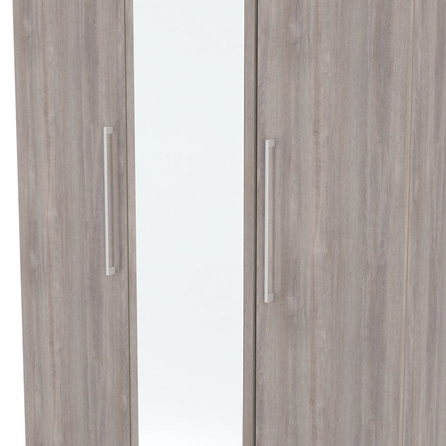 Worcester Tall Mirror Wardrobe Light Grey 111cm