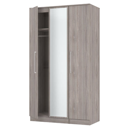 Worcester Tall Mirror Wardrobe Light Grey 111cm