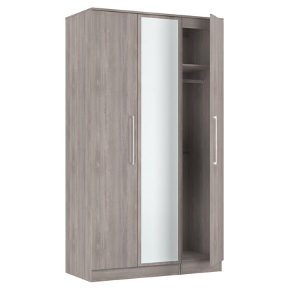 Worcester Tall Mirror Wardrobe Light Grey 111cm