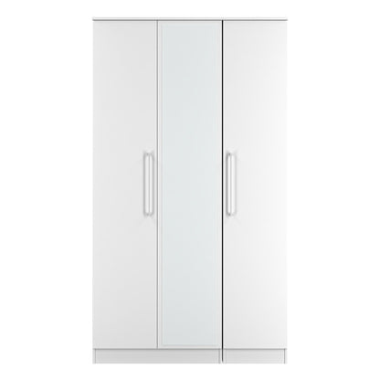 Worcester Tall Mirror Wardrobe White 111cm