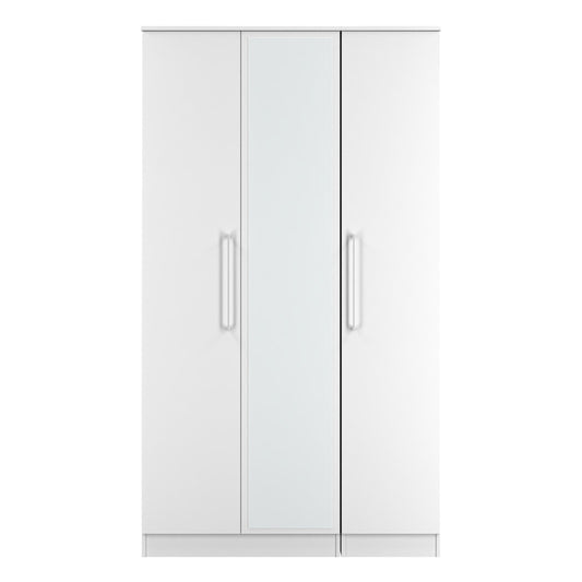 Worcester Tall Mirror Wardrobe White 111cm
