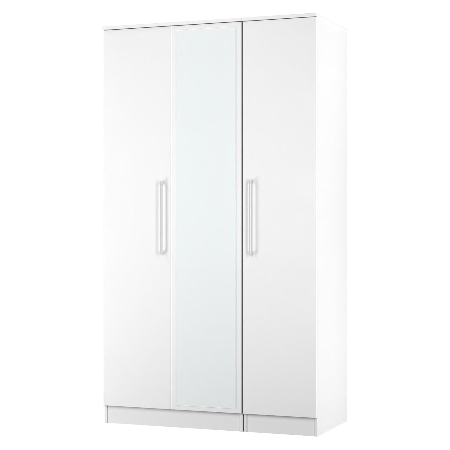 Worcester Tall Mirror Wardrobe White 111cm