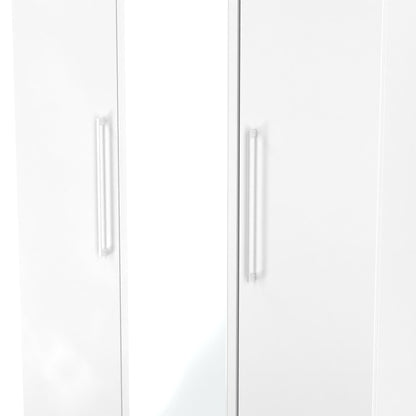Worcester Tall Mirror Wardrobe White 111cm