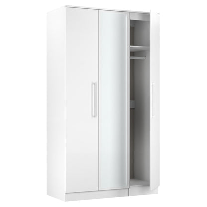 Worcester Tall Mirror Wardrobe White 111cm