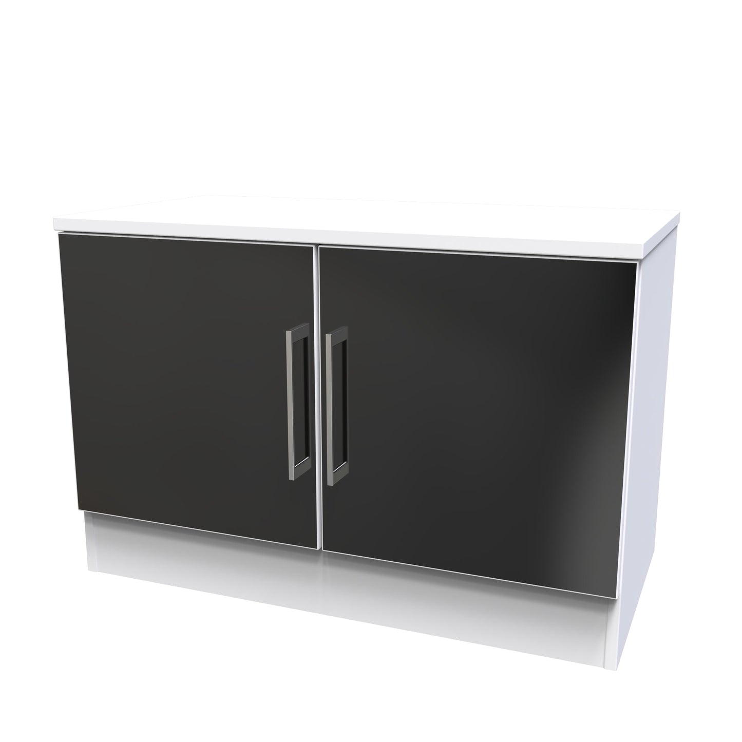 Worcester TV Unit Black & White 2 Doors 74cm