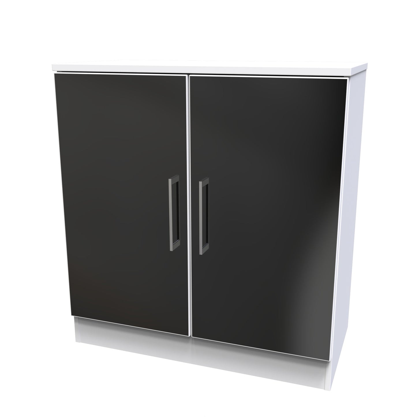 Worcester Cabinet Black & White 2 Doors 1 Shelf 74cm