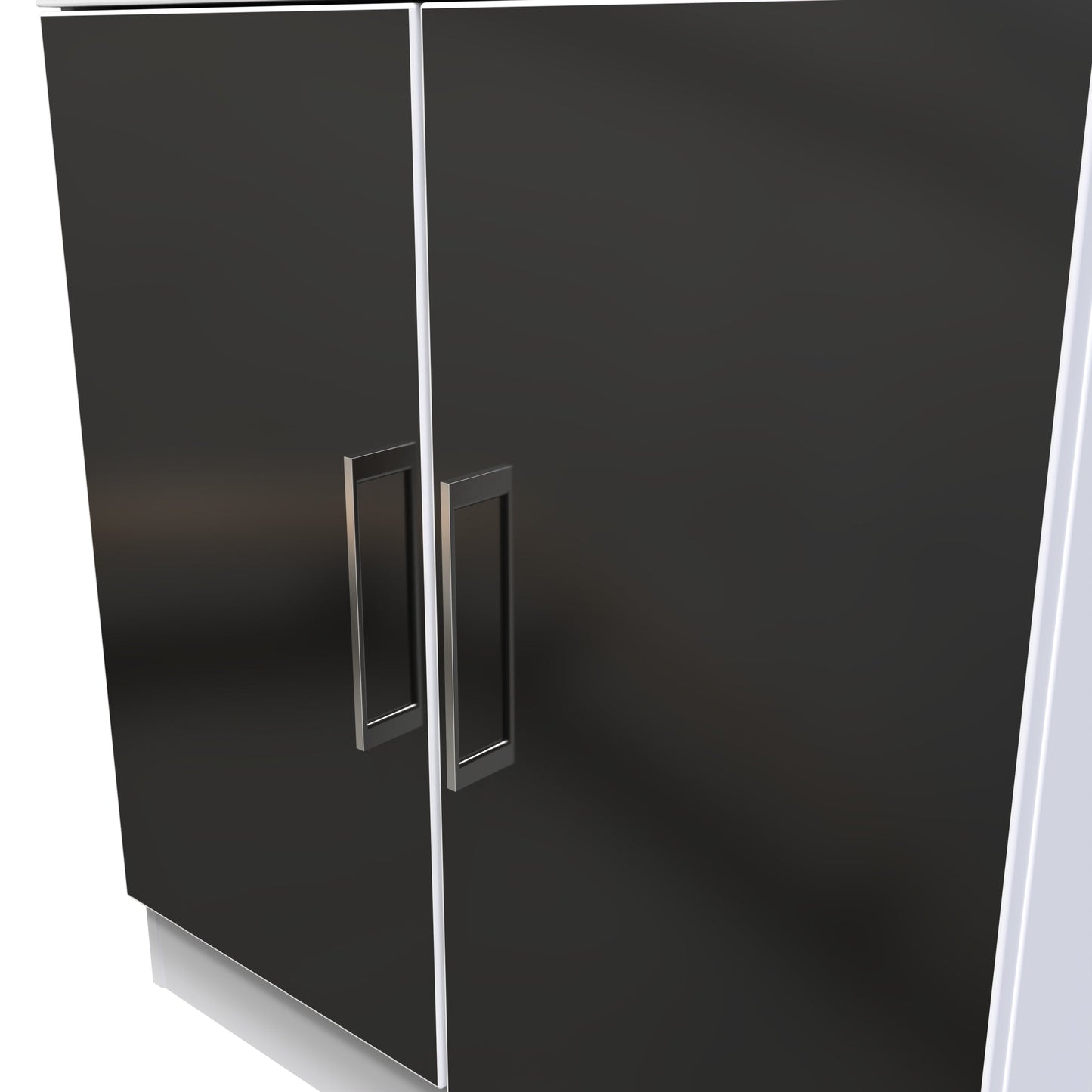 Worcester Cabinet Black & White 2 Doors 1 Shelf 74cm