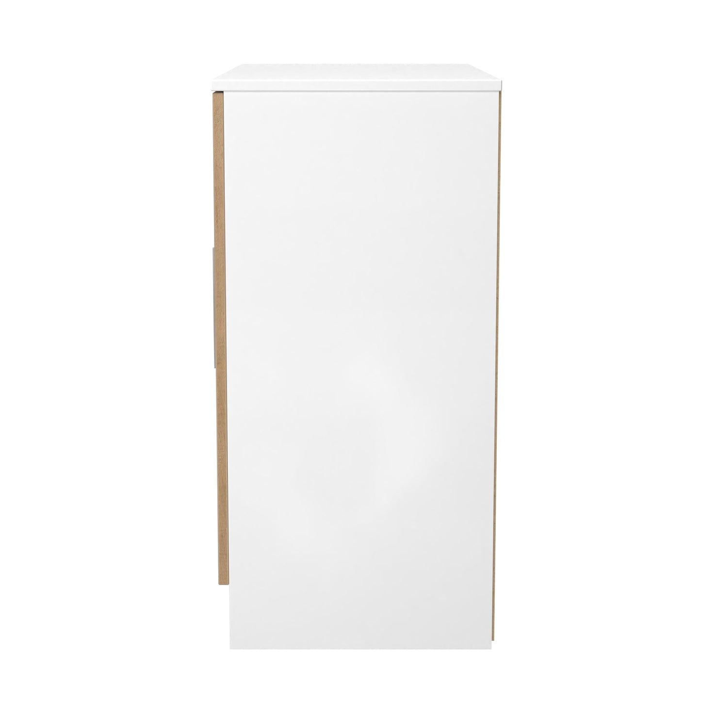Worcester Cabinet White & Light Oak 2 Doors 1 Shelf 74cm
