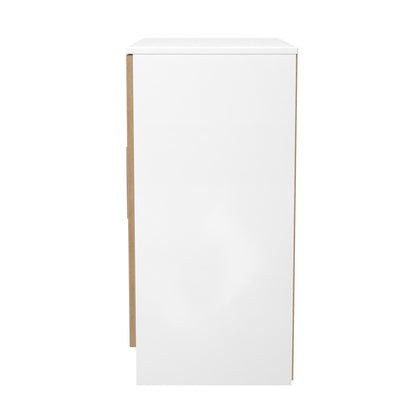 Worcester Cabinet White & Light Oak 2 Doors 1 Shelf 74cm
