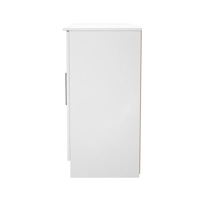 Worcester Large Sideboard Black & White 3 Doors 1 Shelf 110cm