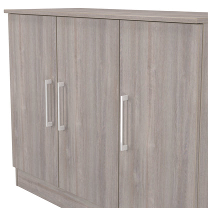 Worcester Large Sideboard Light Grey 3 Doors 1 Shelf 110cm